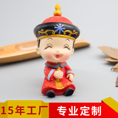 卡通公仔玩偶定做 树脂工艺品中国风礼物文创复古宫廷娃娃摆件定制