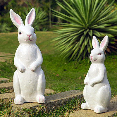 树脂仿真兔子庭院景观装饰品