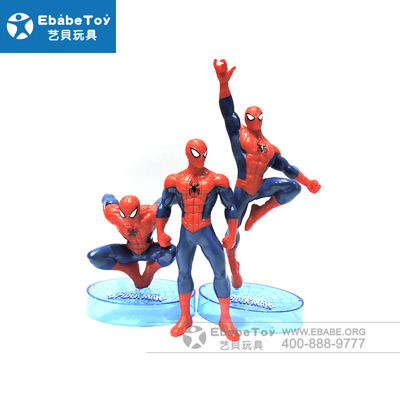 动漫蜘蛛侠人物公仔 喷漆塑胶玩具定制批发