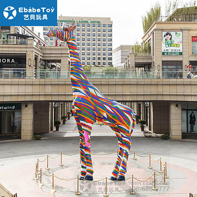玻璃钢雕塑 长颈鹿摆件 厂家定做批发
