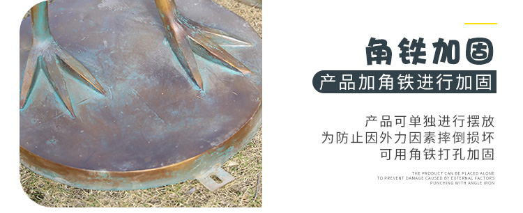 仿铜仙鹤摆件定制 玻璃钢丹顶鹤雕塑订做 户外公园林售楼处水池装饰庭院草坪